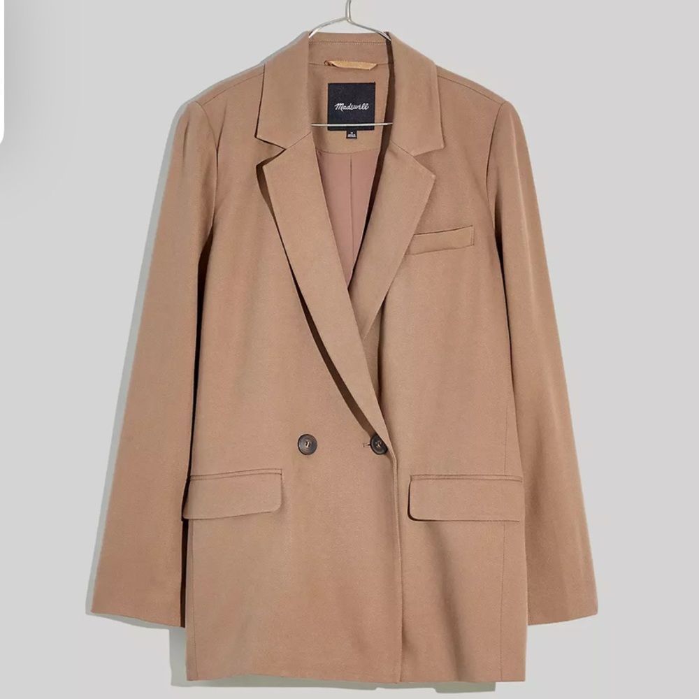 Madewell Drapeweave Caldwell Double-Breasted Blazer